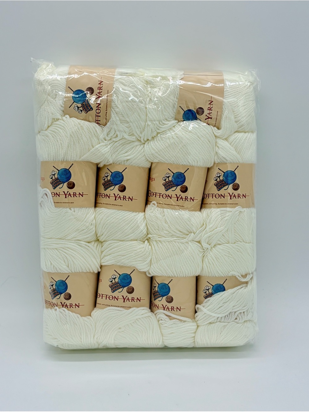 10 Balls Think Things Yarn Ivory Cream